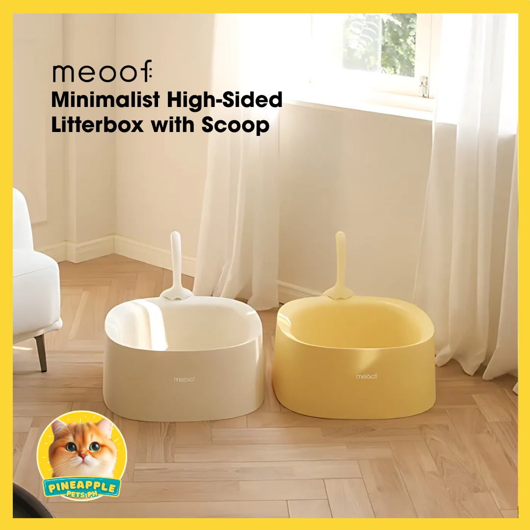 Meoof Minimalist High-Sided Litterbox with Scoop