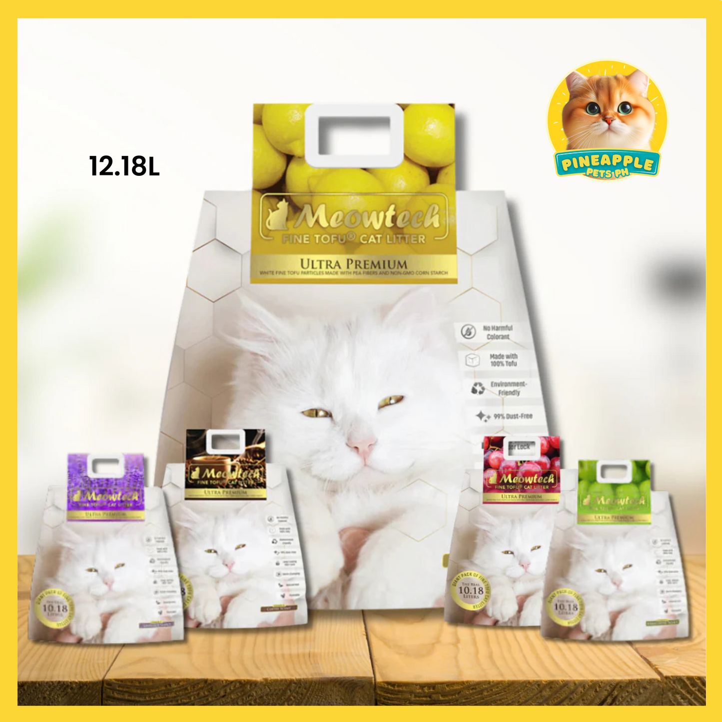 Meowtech Premium Cat Litter Sand 12.18L