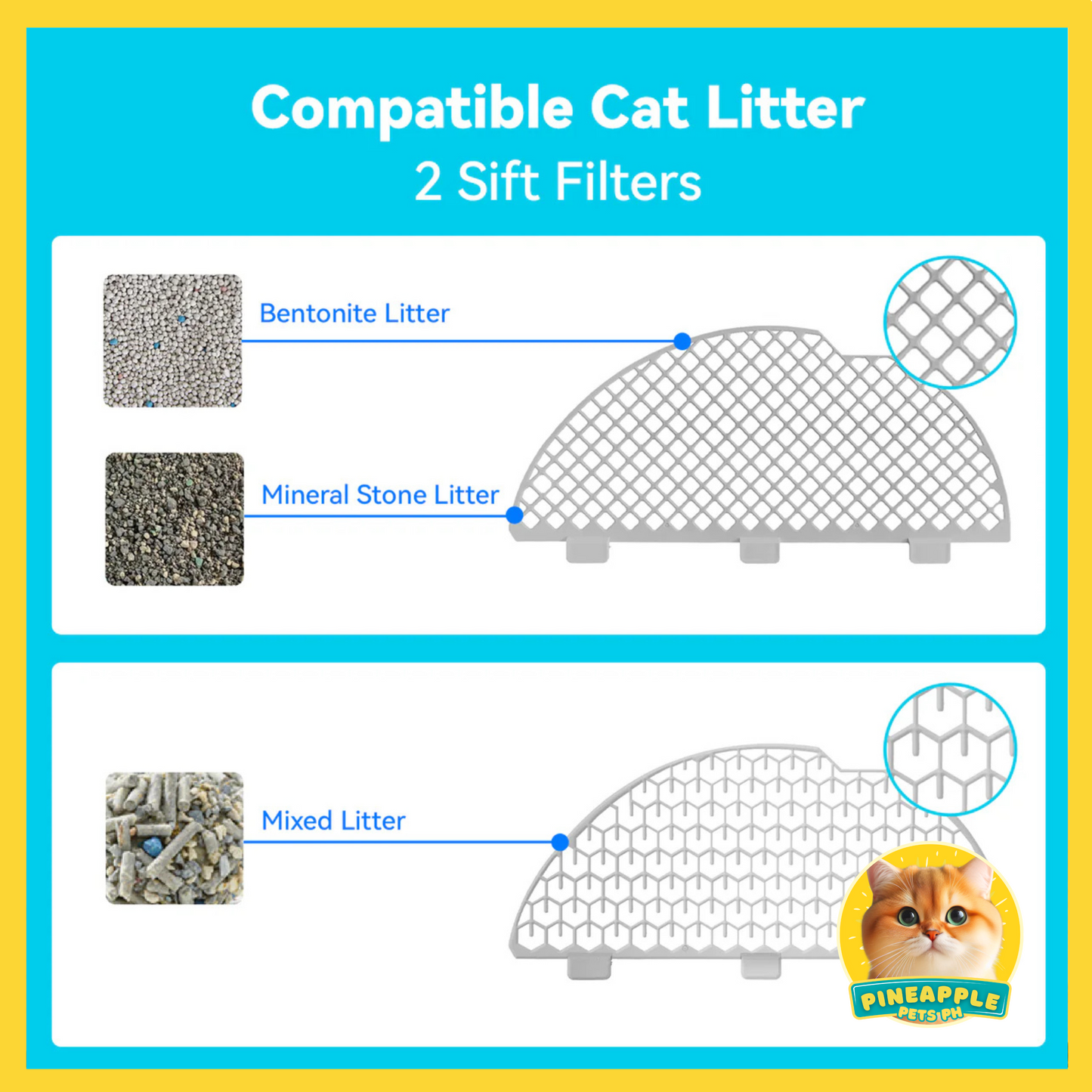 Replacement Sift Filter for CATLINK Scooper Luxury Pro / Luxury Pro-X / Young Pro-X