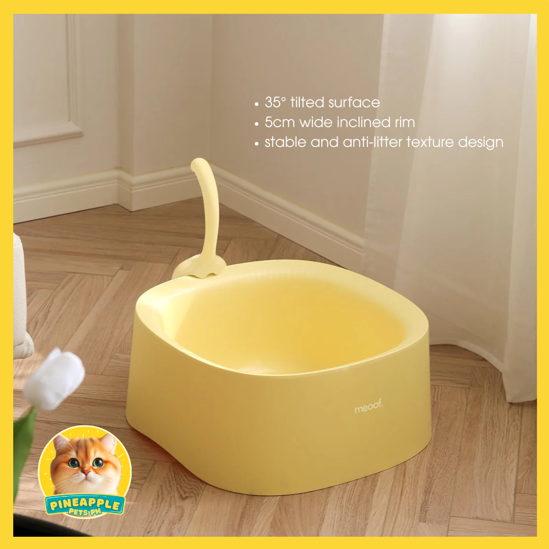 Meoof Minimalist High-Sided Litterbox with Scoop