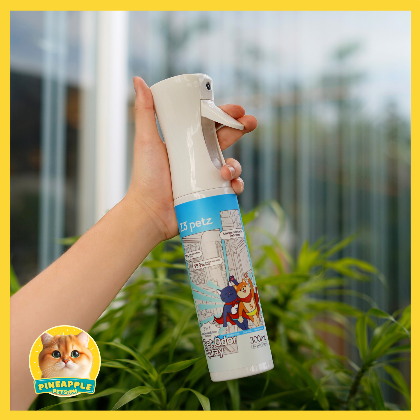 Z3 Pet Odor Spray Pet-Safe Stink Eliminator