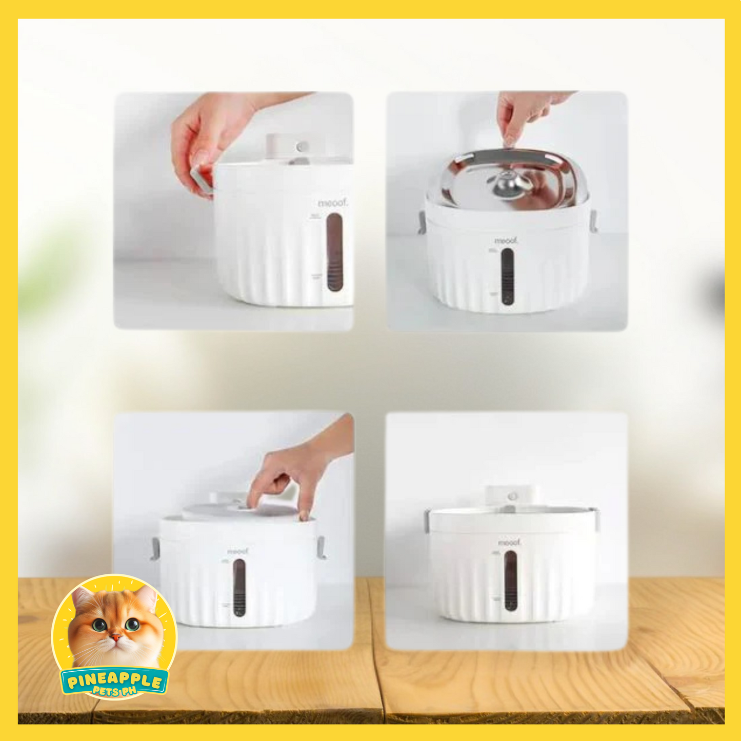 Meoof Automatic Wireless Water Fountain with Motion Sensor