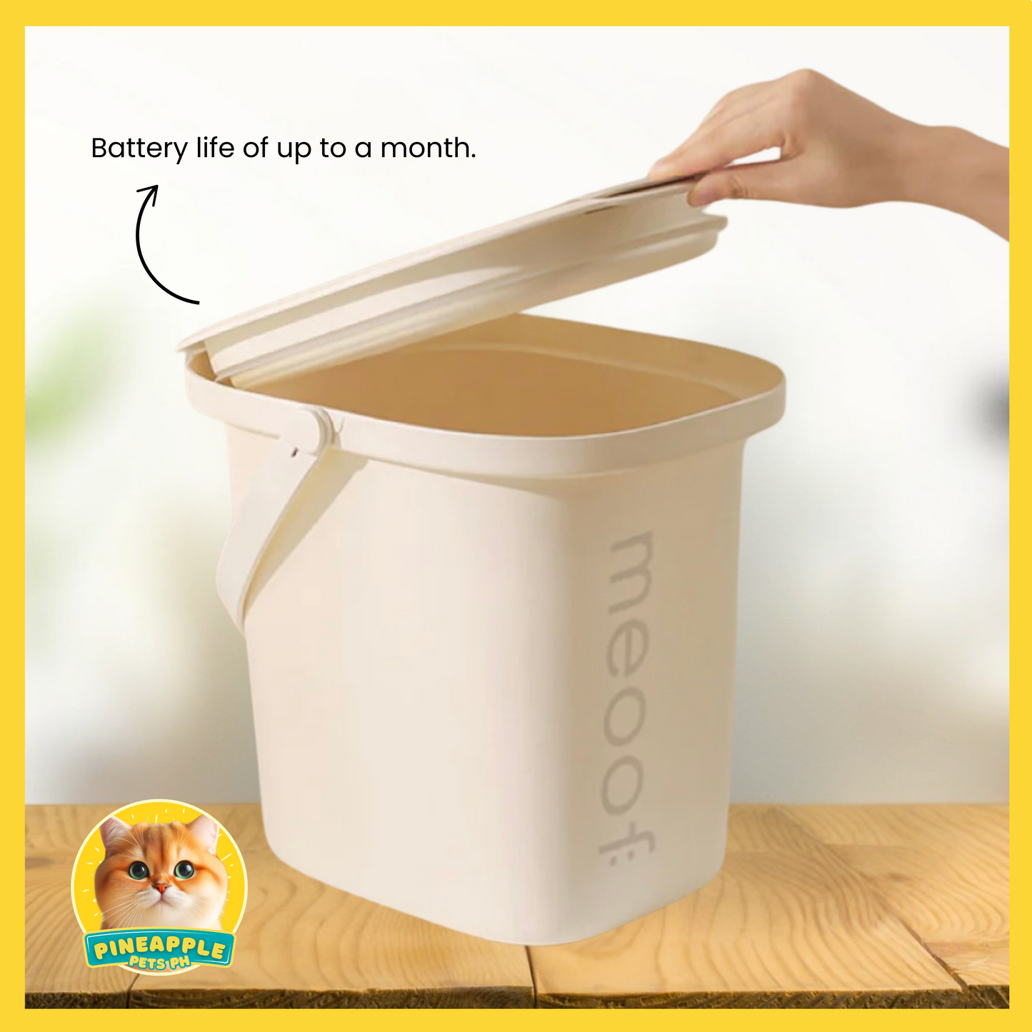 (PRE ORDER) Meoof Anti Bacterial Vacuum Pet Food Bucket 13L