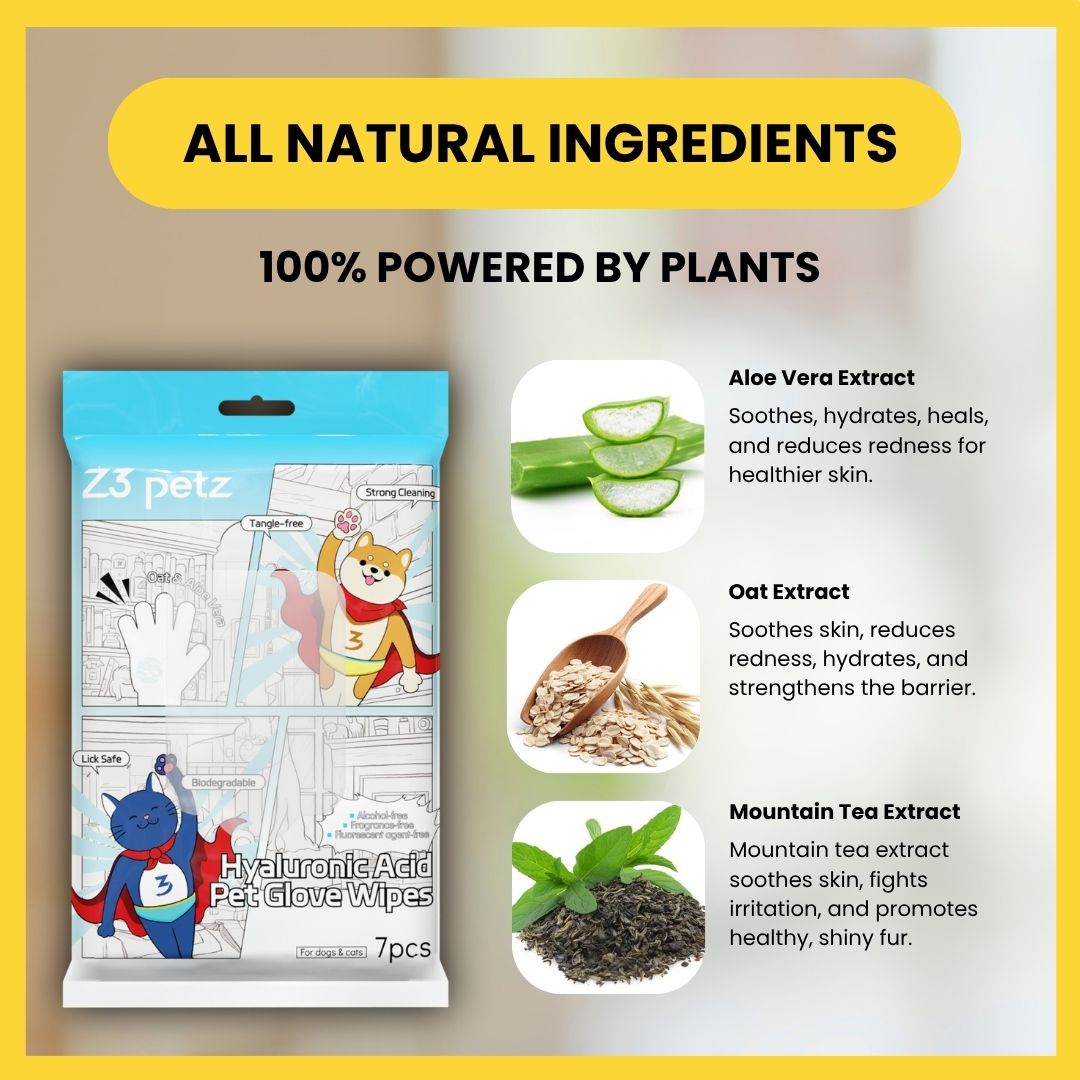 Z3 Hyaluronic Acid Pet Glove-Wipes