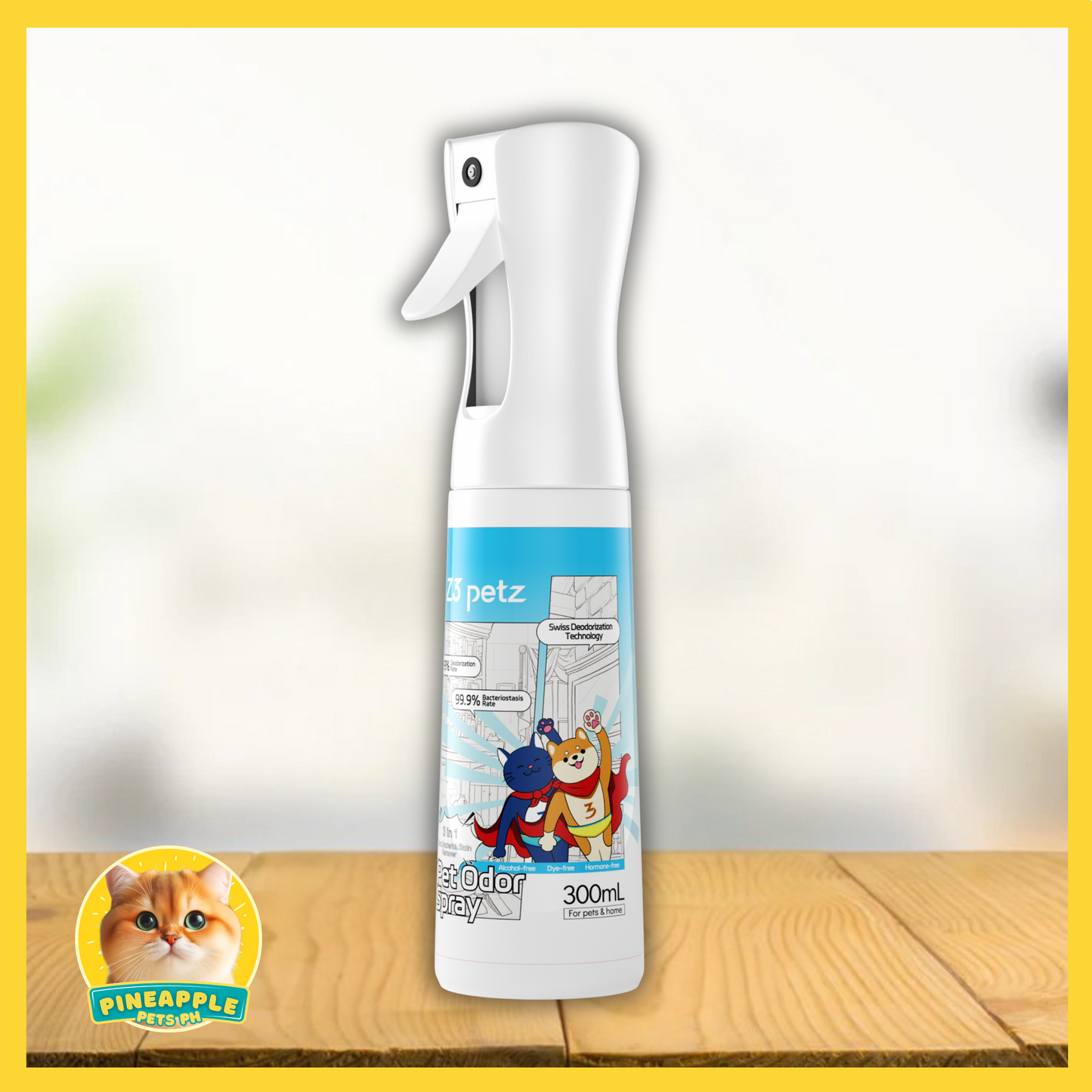Z3 Pet Odor Spray Pet-Safe Stink Eliminator