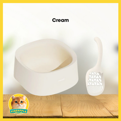 Meoof Minimalist High-Sided Litterbox with Scoop