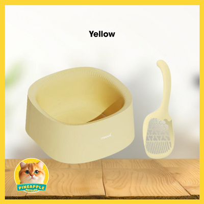 Meoof Minimalist High-Sided Litterbox with Scoop
