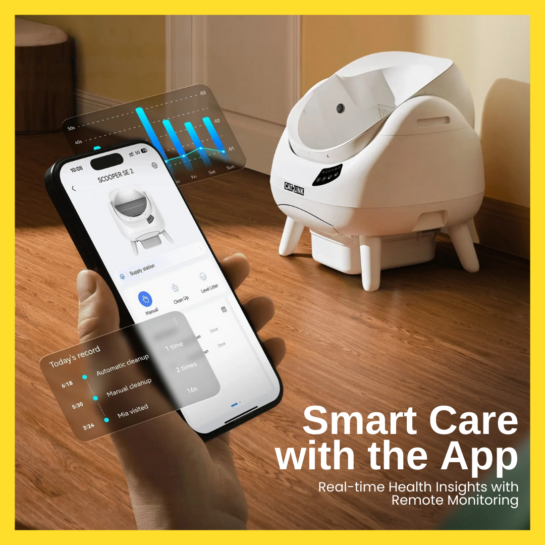 (ONHAND) CATLINK OPEN-X Automatic Litterbox with Free Catlink Fountain | Open-top, Smart, Real-time Notification, 1-year Warranty