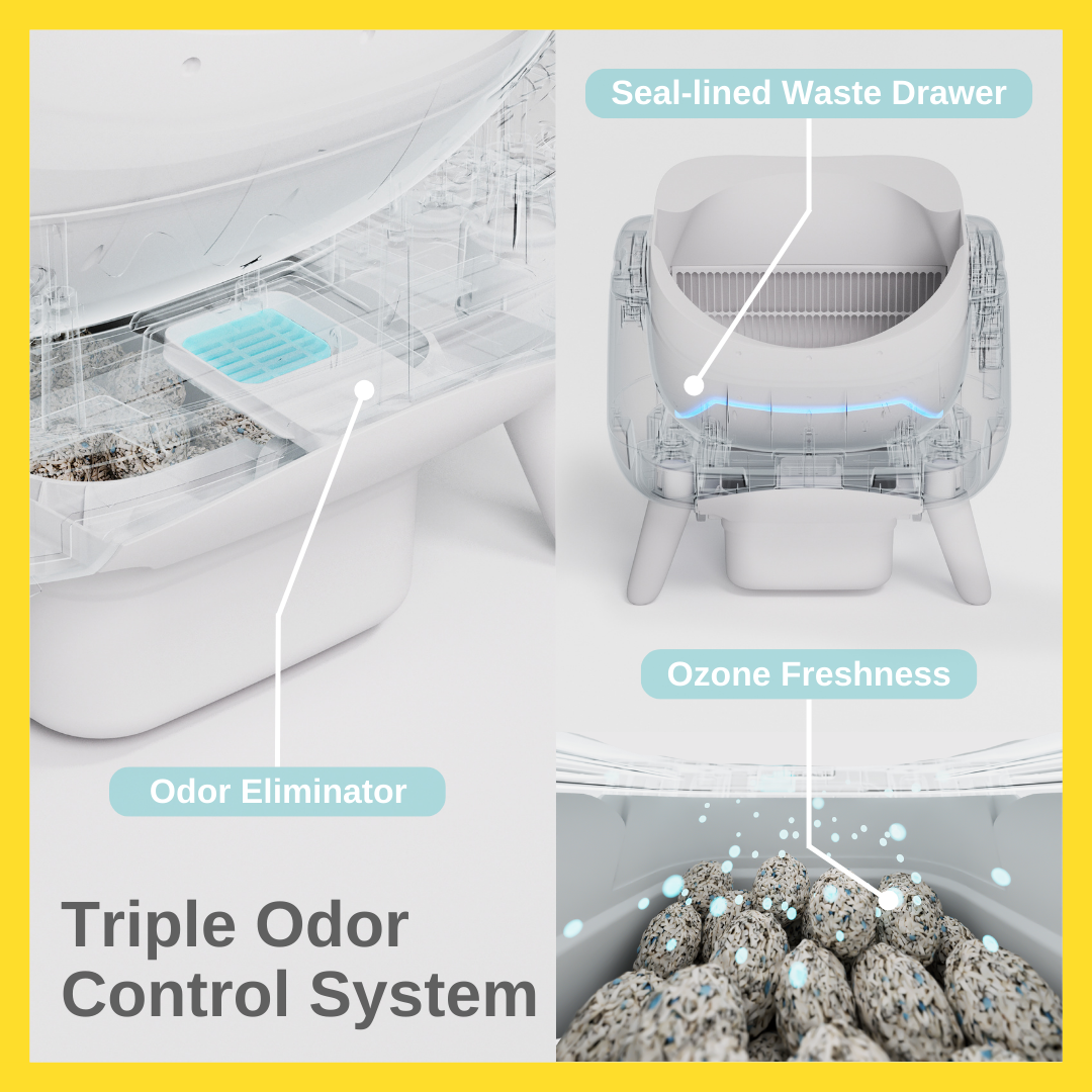 (ONHAND) CATLINK OPEN-X Automatic Litterbox with Free Catlink Fountain | Open-top, Smart, Real-time Notification, 1-year Warranty