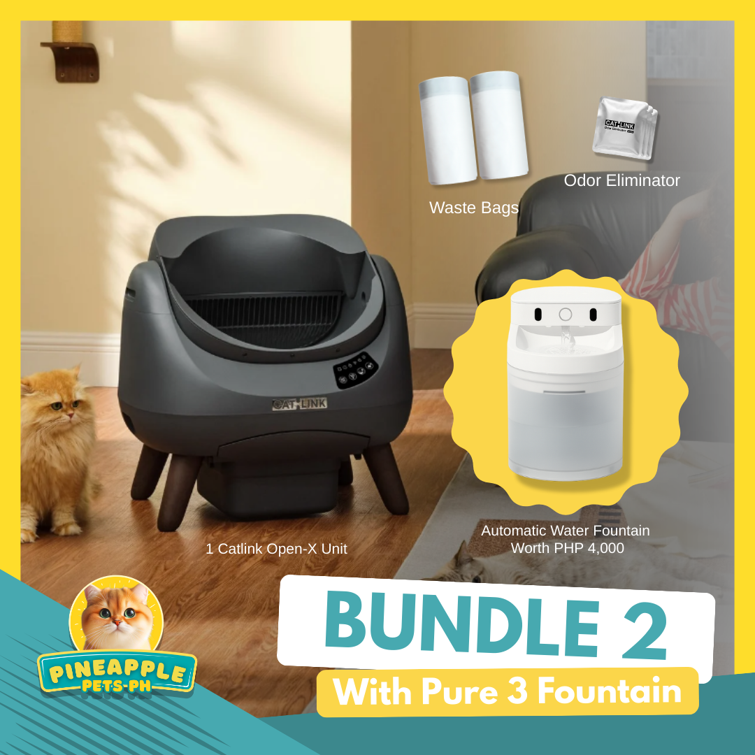 (ONHAND) CATLINK OPEN-X Automatic Litterbox with Free Catlink Fountain | Open-top, Smart, Real-time Notification, 1-year Warranty