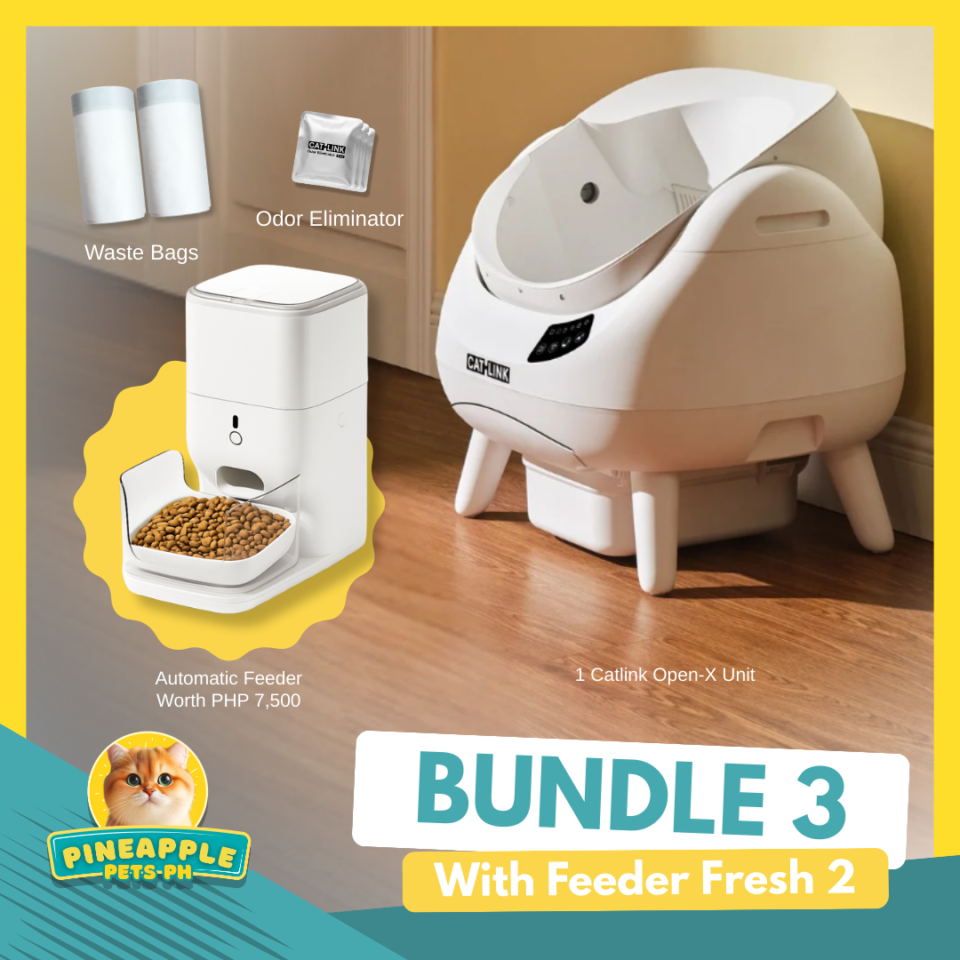 (ONHAND) CATLINK OPEN-X Automatic Litterbox with Free Catlink Fountain | Open-top, Smart, Real-time Notification, 1-year Warranty