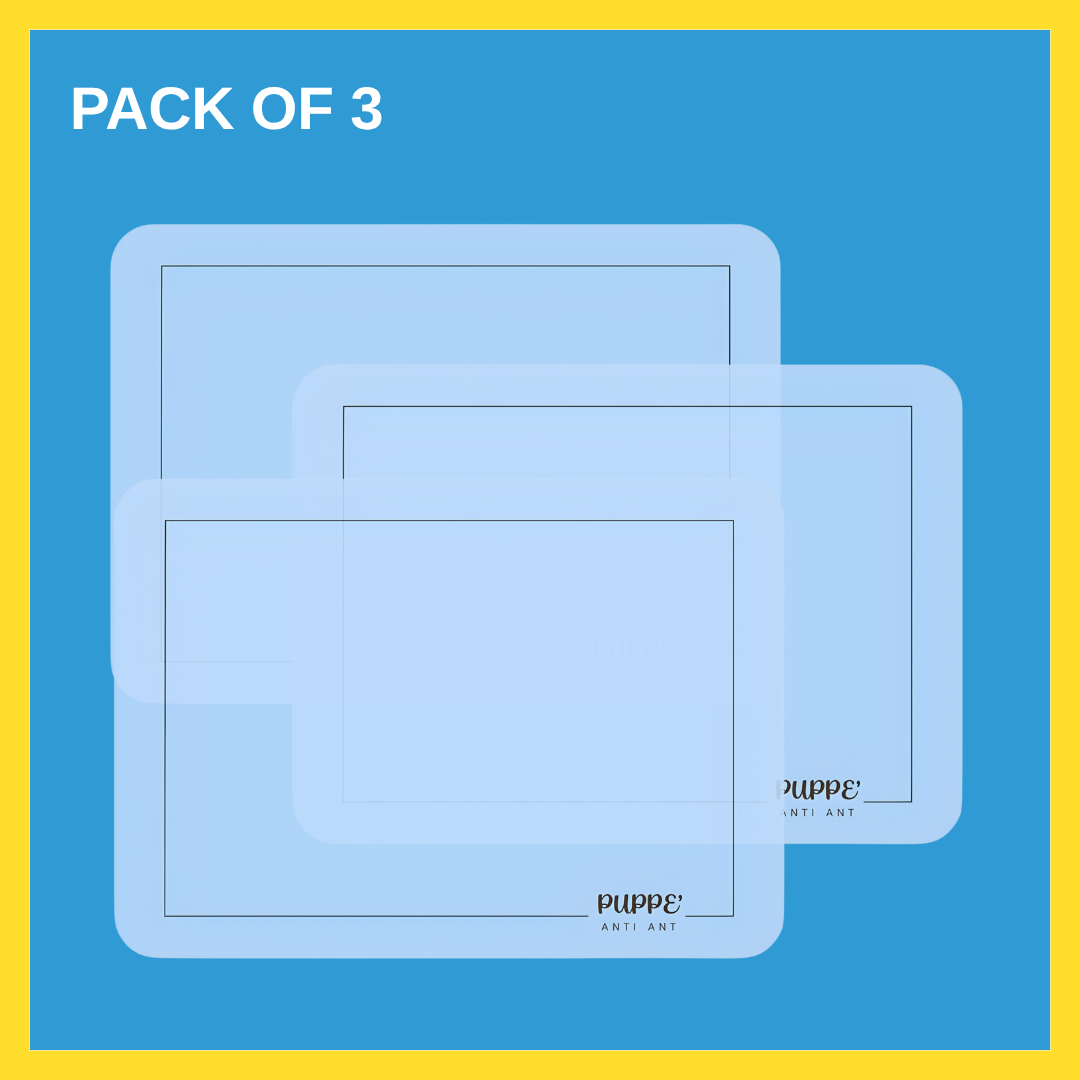 Anti Ant Mat Pack of 3 and Pack of 10 - Original Anti-Ant & Insect Repellent Pad | Pet-Safe Feeding Mat | Long-Lasting Effect
