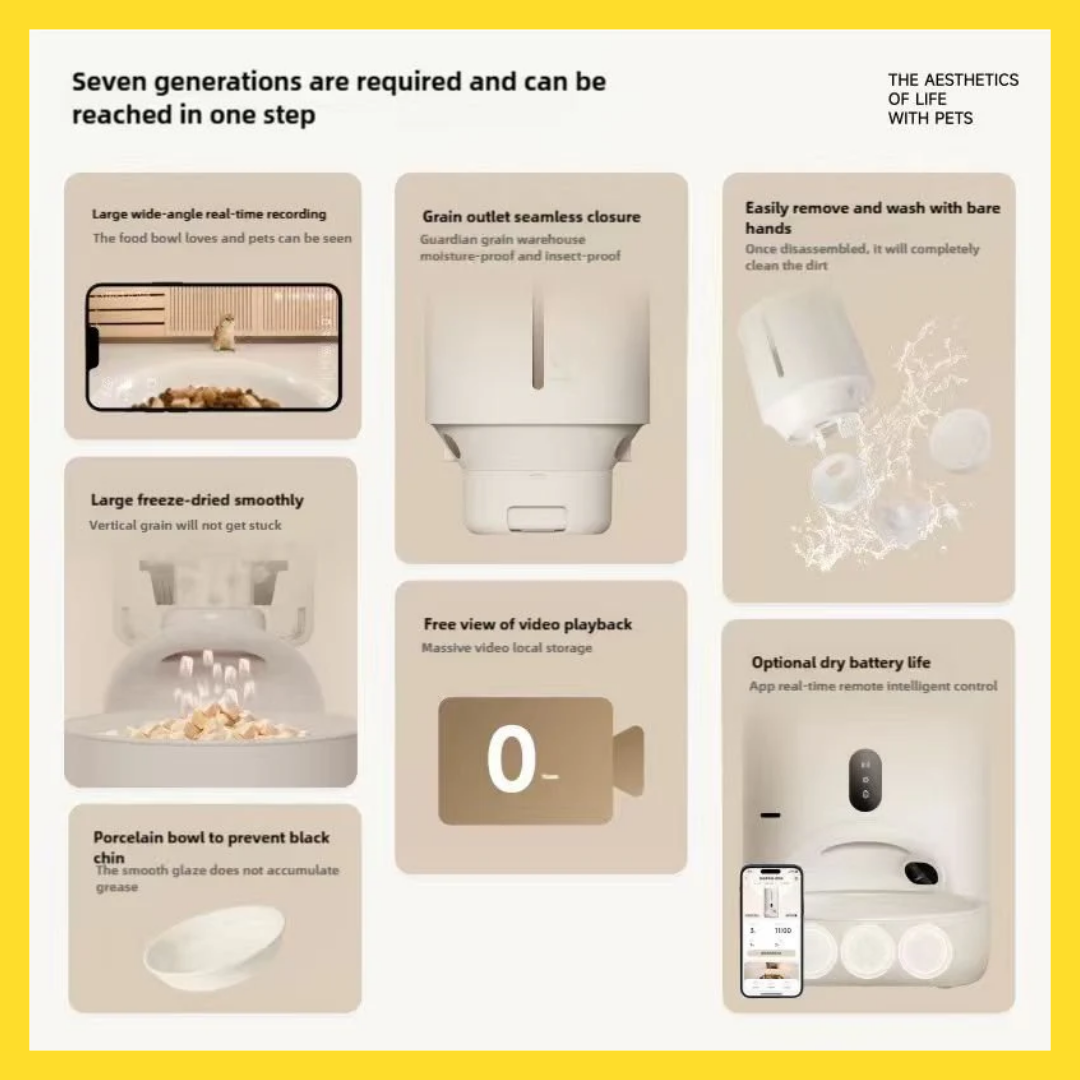 Meoof Swissroll Automatic Pet Feeder for Cats and Dogs