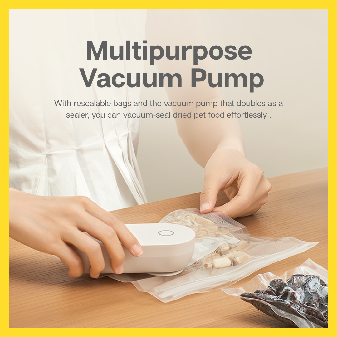 Meoof Vacuum Pet Food Bucket 13L and 30L | Rechargeable Anti Bacterial Food Storage Bin