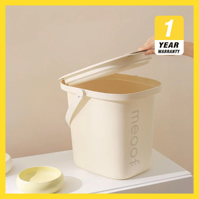 Meoof Vacuum Pet Food Bucket 13L and 30L | Rechargeable Anti Bacterial Food Storage Bin