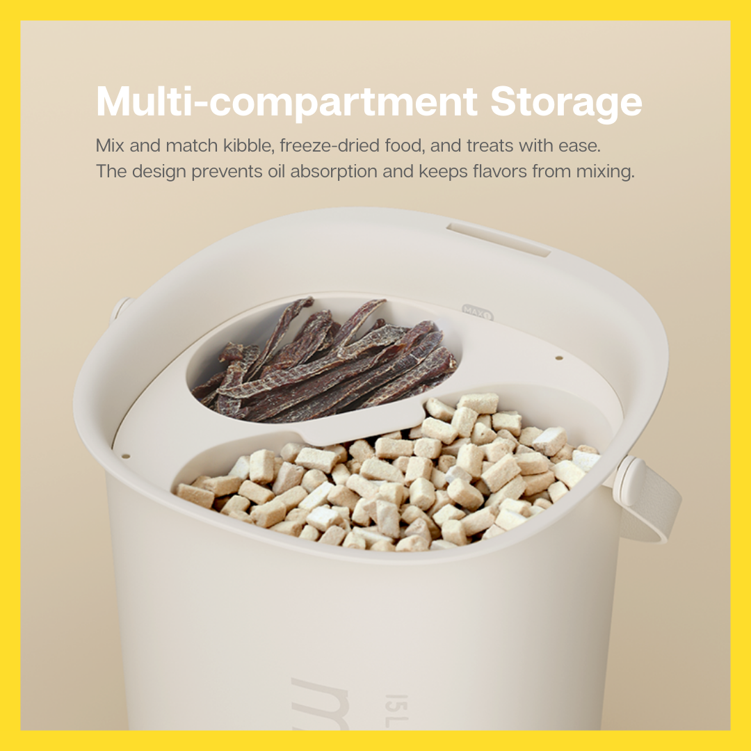 Meoof Vacuum Pet Food Bucket 13L and 30L | Rechargeable Anti Bacterial Food Storage Bin