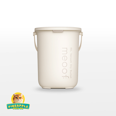 Meoof Vacuum Pet Food Bucket 15L | Rechargeable Anti Bacterial Food Storage Bin