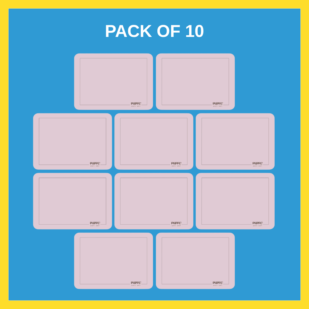 Anti Ant Mat Pack of 3 and Pack of 10 - Original Anti-Ant & Insect Repellent Pad | Pet-Safe Feeding Mat | Long-Lasting Effect