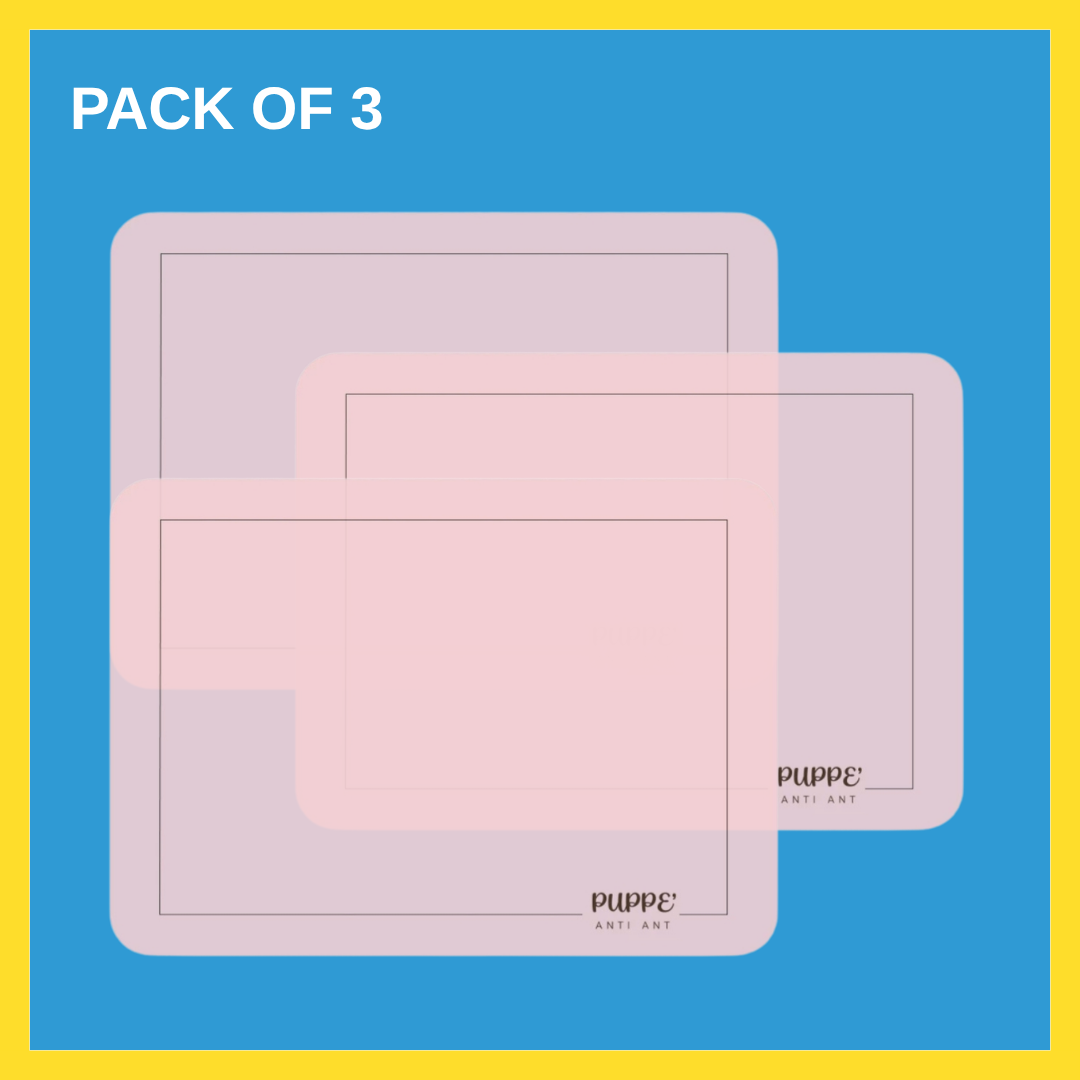 Anti Ant Mat Pack of 3 and Pack of 10 - Original Anti-Ant & Insect Repellent Pad | Pet-Safe Feeding Mat | Long-Lasting Effect