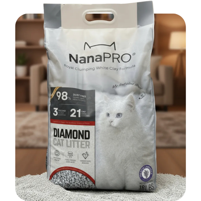 NanaPro-Diamond Cat Litter 10L Fast Clumping Zero Dust Cat Litter