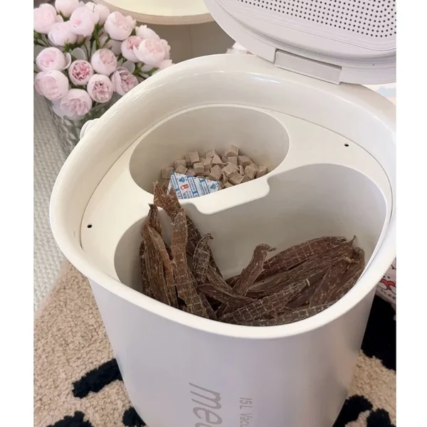 Meoof Vacuum Pet Food Bucket 15L and 30L | Rechargeable Anti Bacterial Food Storage Bin