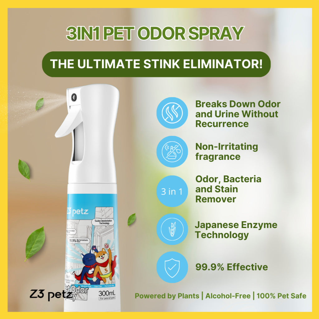 Z3 Petz 3in1 Premium Pet Odor Spray 300ml - BUNDLES